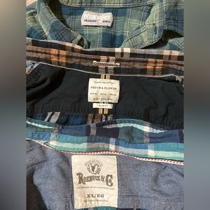 3 Men’s XL flannel button downs
